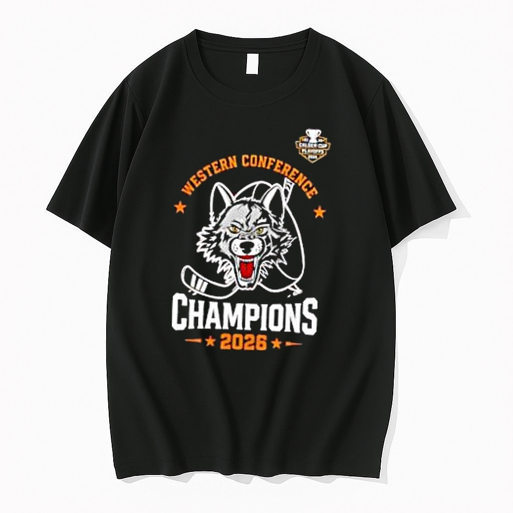 Original Chicago Wolves Wolf Pack Western Champions 2026 Tshirts Jpg