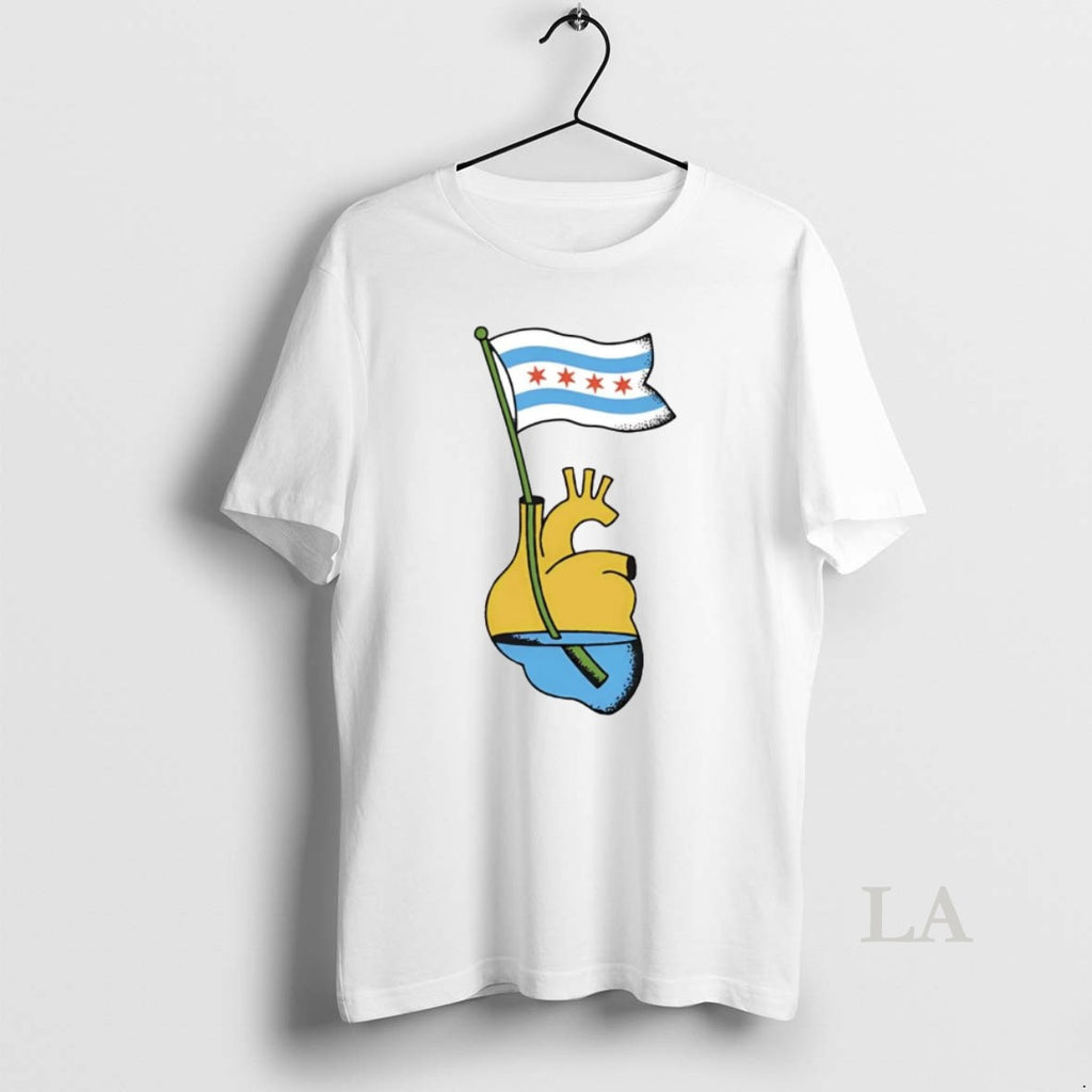 Original Chicago Waving Heart T-Shirts, Hoodie, Sweatshirt | PopFlextees.com