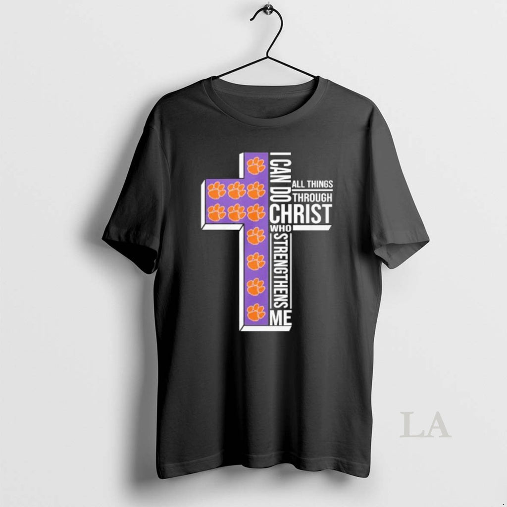 Original Clemson Basketball Logo I Can Do All Things Through Christ Who Strengthens Me T-Shirts, Hoodie, Sweatshirt