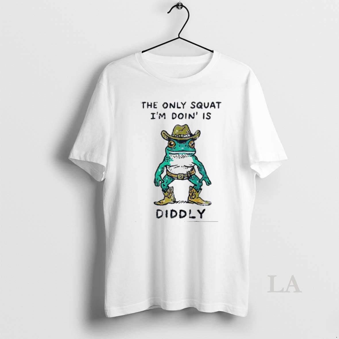 Original Cowboy Frog The Only Squat Im Doing Is Diddly Meme T-Shirts, Hoodie, Sweatshirt | PopFlextees.com