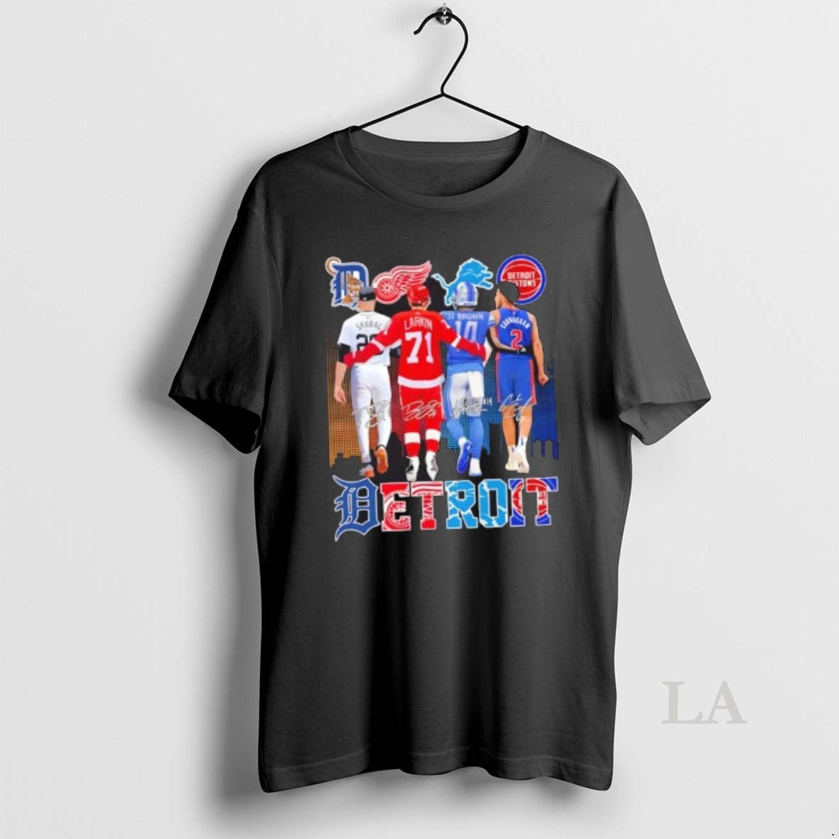Original Detroit City Sports Legends Skyline Signatures T-Shirts, Hoodie, Sweatshirt | PopFlextees.com