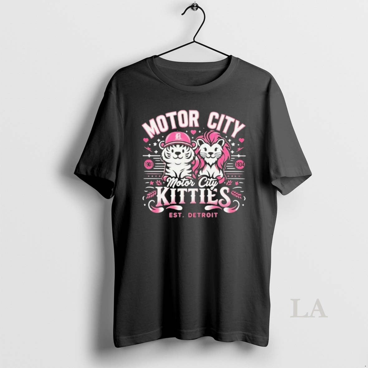 Original Detroit Lions And Tigers Motor City Kitties Est Detroit T-Shirts, Hoodie, Sweatshirt | PopFlextees.com