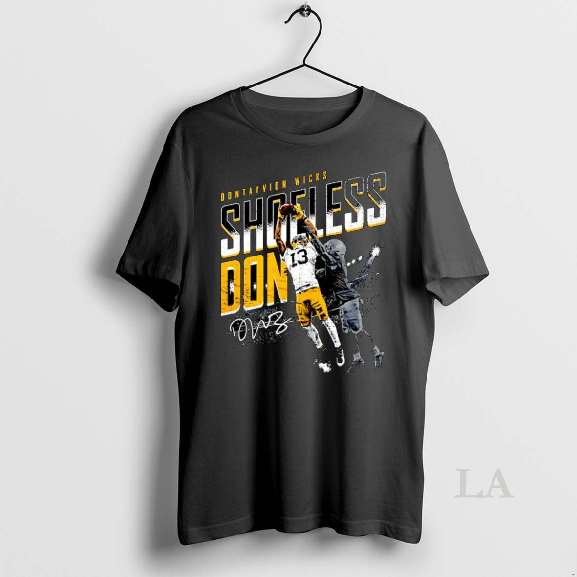 Original Dontayvion Wicks Green Bay Packers Shoeless Catch Signature T-Shirts, Hoodie, Sweatshirt | PopFlextees.com