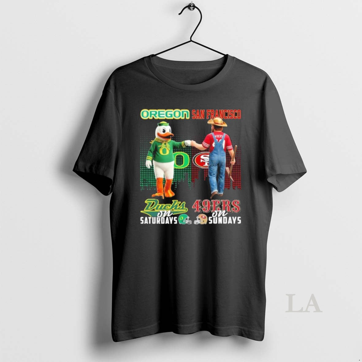 Original Ducks Vs 49ers Mascot On Saturdays And On Sundays T-Shirts, Hoodie, Sweatshirt | PopFlextees.com