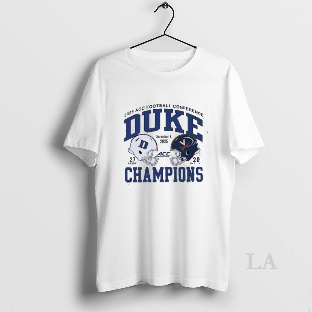 Original Duke 2025 Acc Football Champs Score 27 20 Cavaliers T-Shirts, Hoodie, Sweatshirt | PopFlextees.com