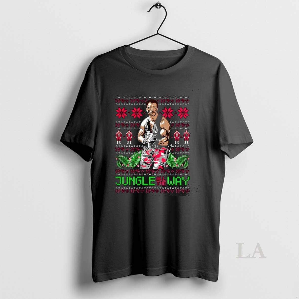 Original Dutch Predator Jungle All The Way Ugly Christmas T-Shirts, Hoodie, Sweatshirt | PopFlextees.com