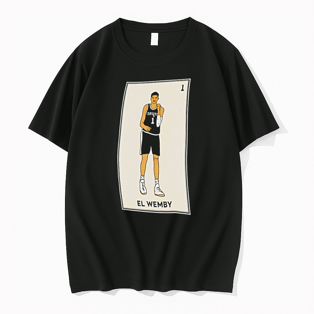 Original El Wemby Victor Wembanyama 1 San Antonio Spurs Basketball Nba Card Tshirts