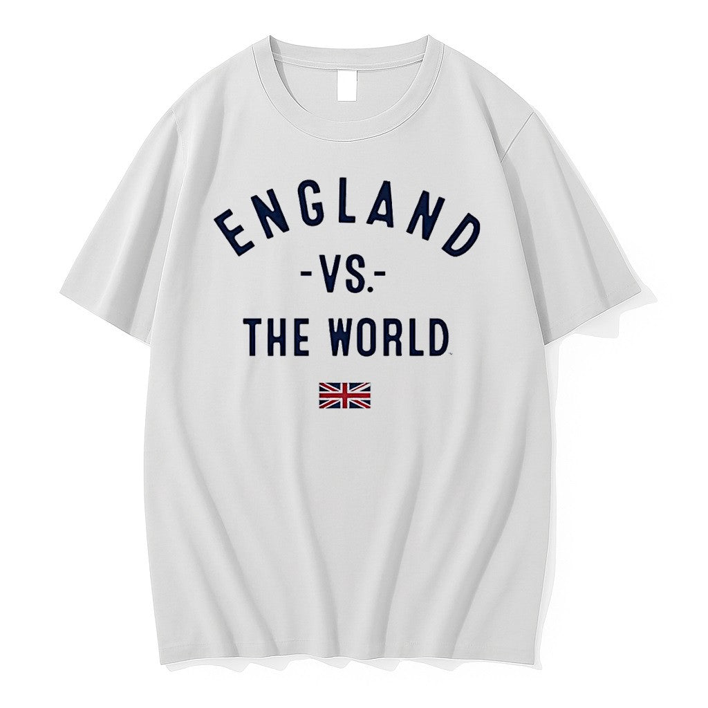 Original England Vs The World British Flag White Tshirts Jpg