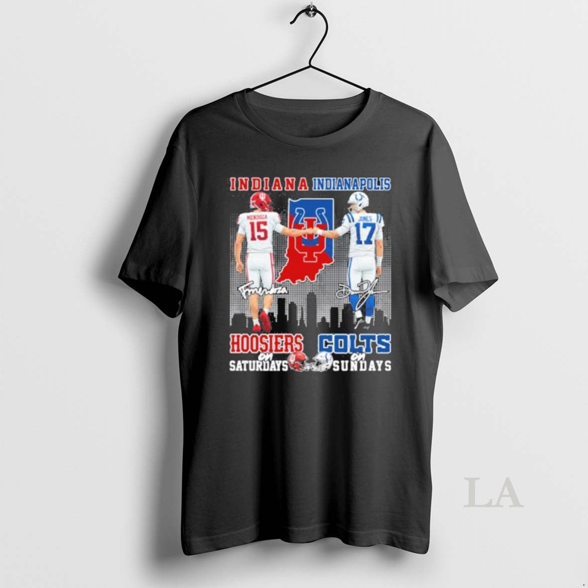 Original Fernando Mendoza Hoosiers On Saturdays And Daniel Jones Colts On Sundays T-Shirts, Hoodie, Sweatshirt