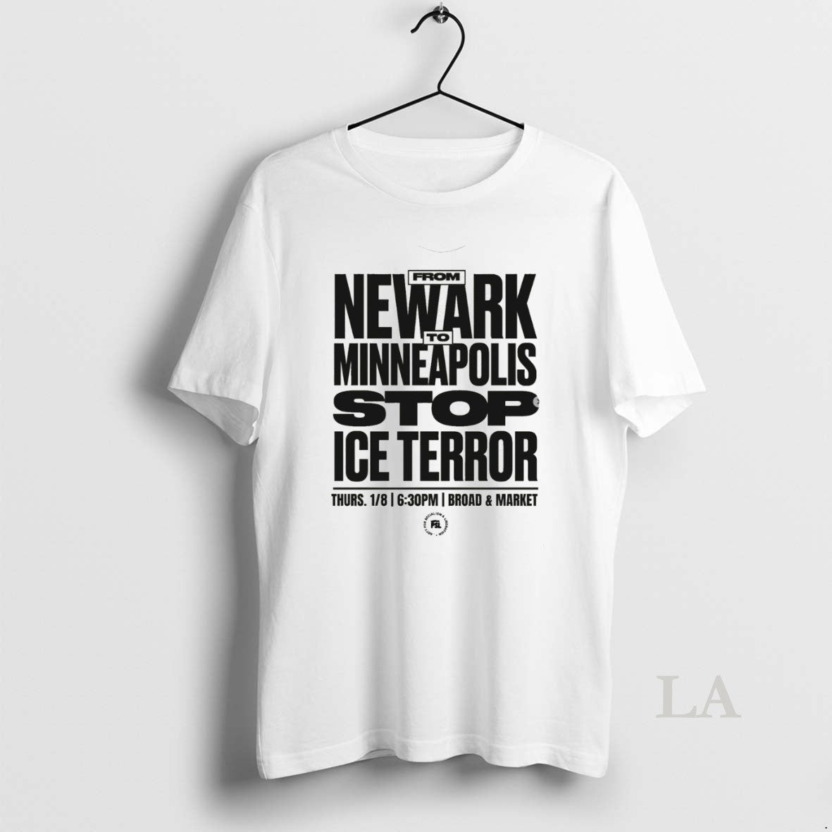 Original From Newark To Minneapolis Stop Ice Terror Broad And Market T-Shirts, Hoodie, Sweatshirt | PopFlextees.com