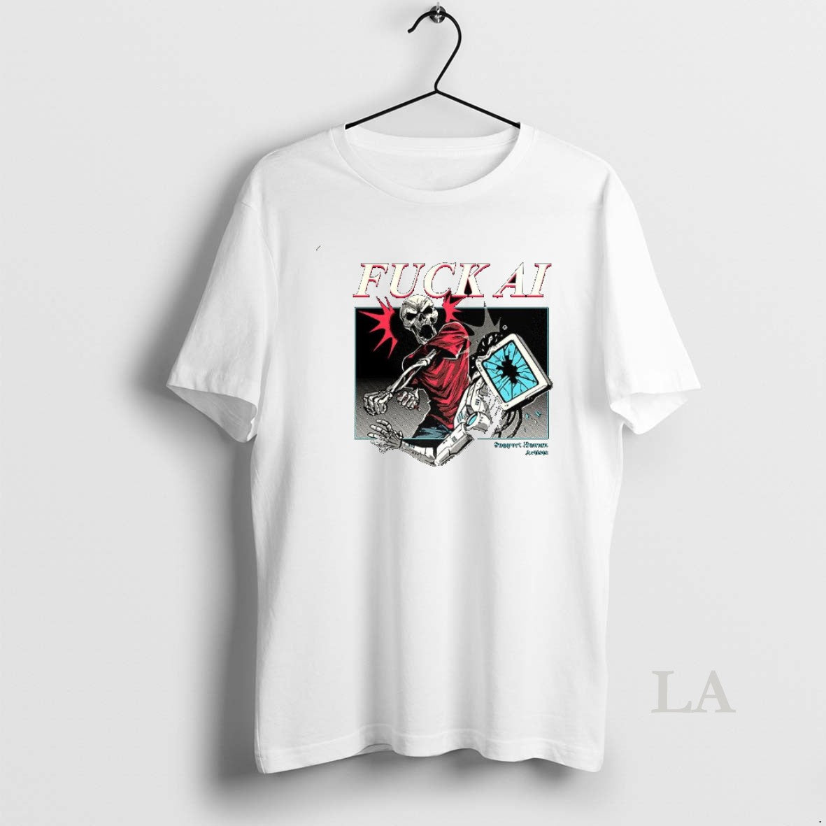 Original Fuck Ai Support Human Artists Do Your Part Antiai T-Shirts, Hoodie, Sweatshirt | PopFlextees.com