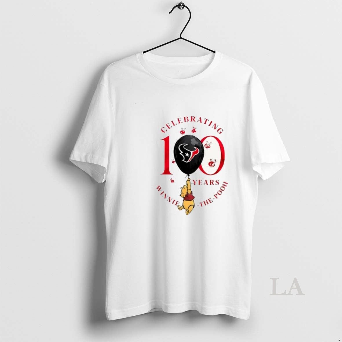 Original Funny Houston Texans X Winnie The Pooh 100th Anniversary T-Shirts, Hoodie, Sweatshirt | PopFlextees.com