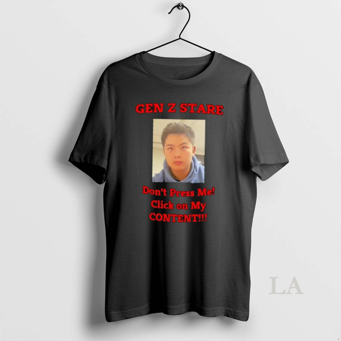 Original Gen Z Stare Dont Press Me Click On My Content T-Shirts, Hoodie, Sweatshirt | PopFlextees.com