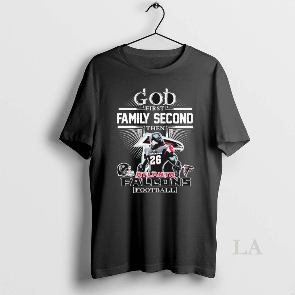 Original God First Family Second Then Atlanta Falcons Mascot T-Shirts, Hoodie, Sweatshirt | PopFlextees.com