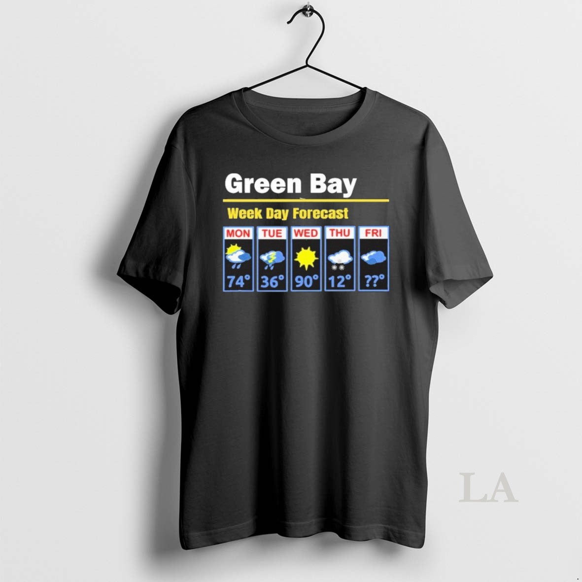 Original Green Bay Erratic 5 Day Weather Forecast T-Shirts, Hoodie, Sweatshirt | PopFlextees.com