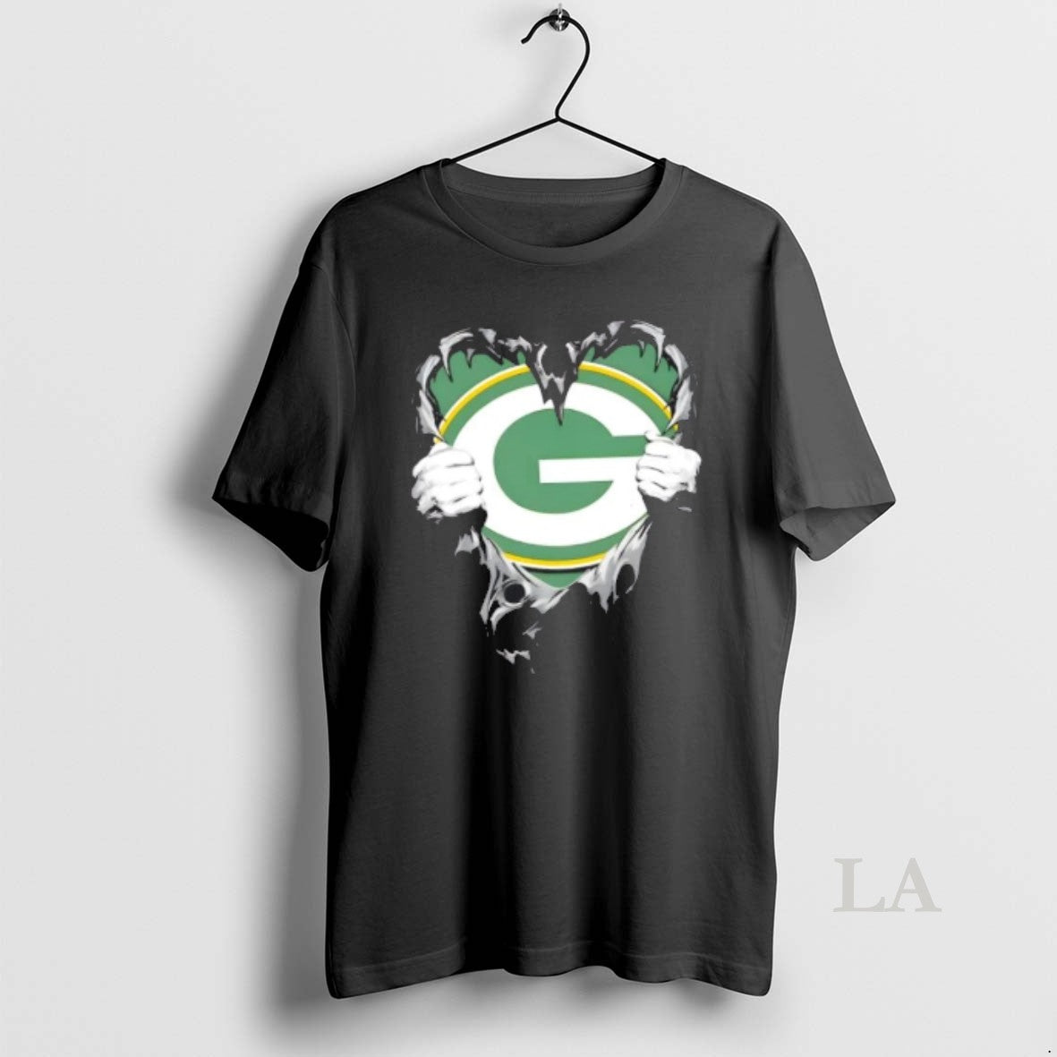 Original Green Bay Packers Rip The Chest Forever In My Heart T-Shirts, Hoodie, Sweatshirt | PopFlextees.com