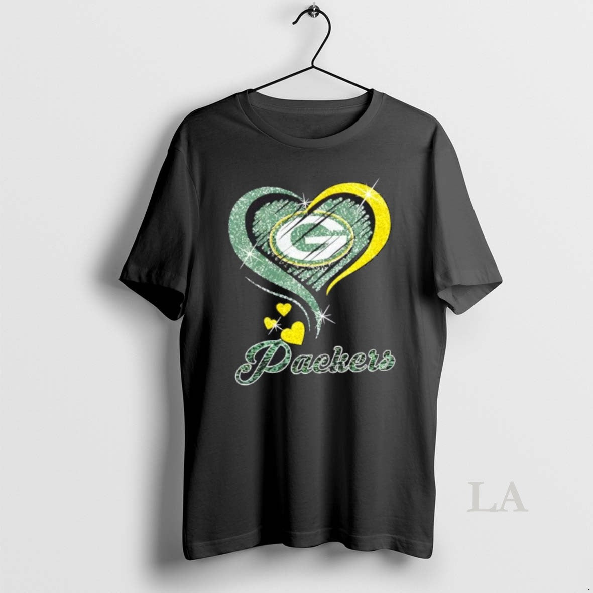 Original Green Bay Packers Football In Glitter Heart Fans T-Shirts, Hoodie, Sweatshirt | PopFlextees.com