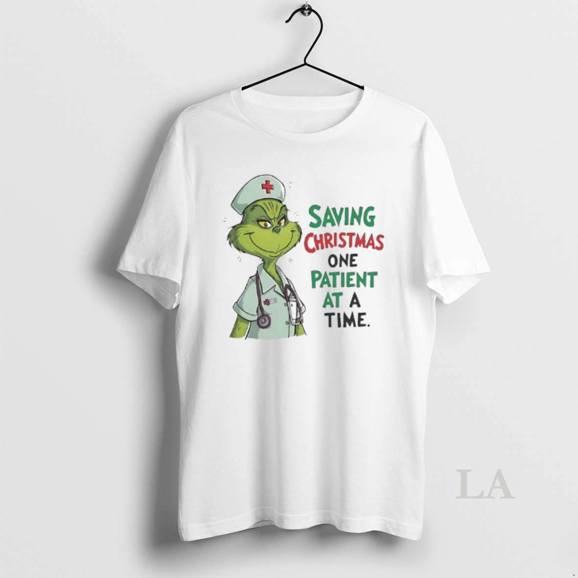 Original Grinch Green Saving Christmas One Patient At A Time Nurse T-Shirts, Hoodie, Sweatshirt | PopFlextees.com