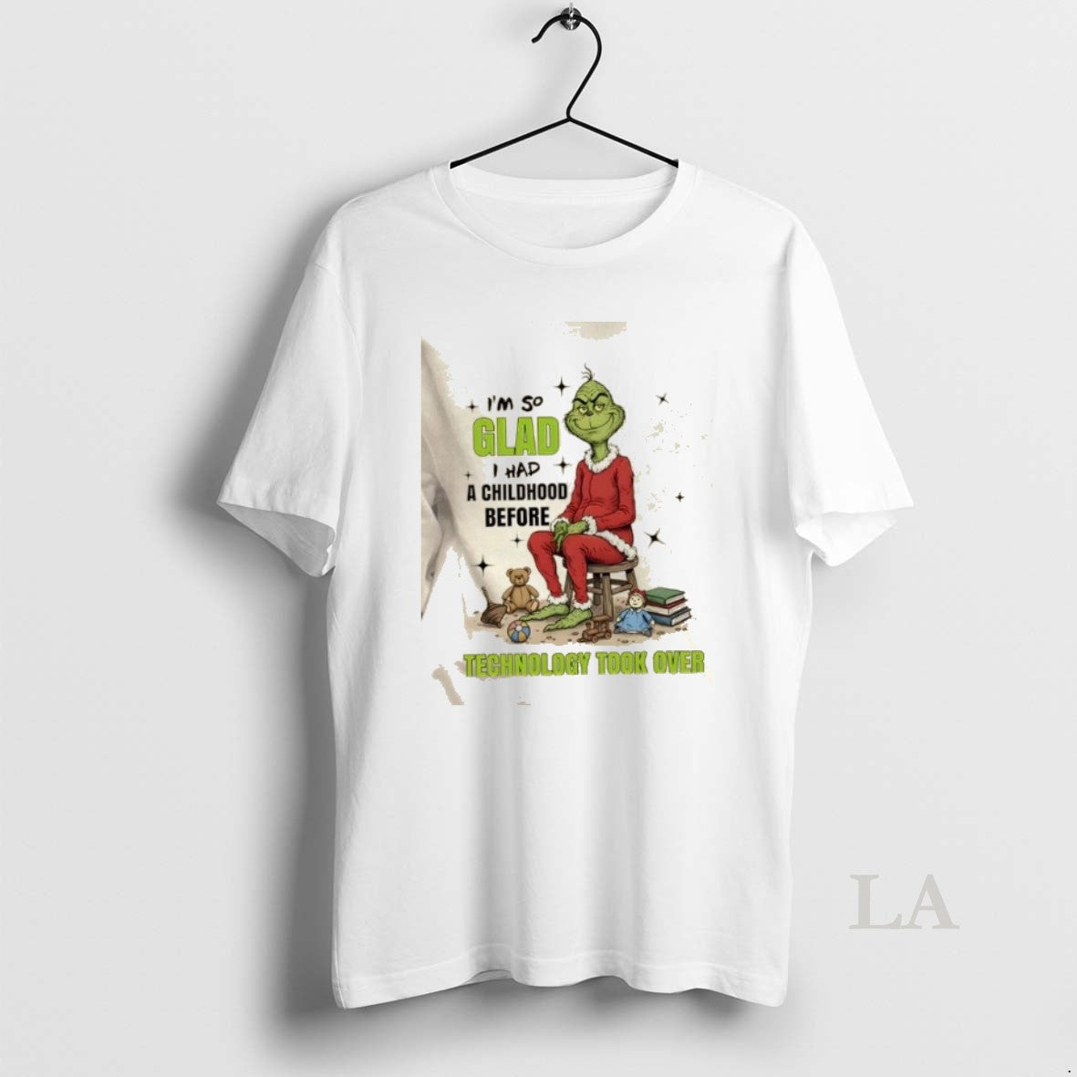 Original Grinch Im So Glad I Had A Childhood Before Technology Took Over Christmas T-Shirts, Hoodie, Sweatshirt