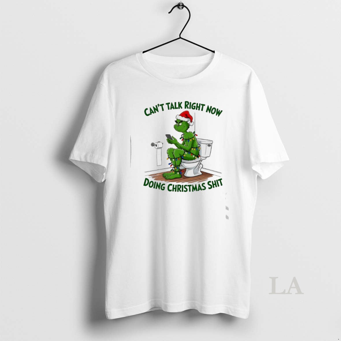 Original Grinch On Toilet Cant Talk Right Now Doing Christmas Shit T-Shirts, Hoodie, Sweatshirt | PopFlextees.com
