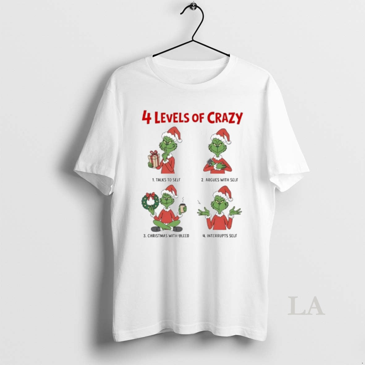 Original Grinch Xmas Four Escalating Levels Of Crazy T-Shirts, Hoodie, Sweatshirt | PopFlextees.com