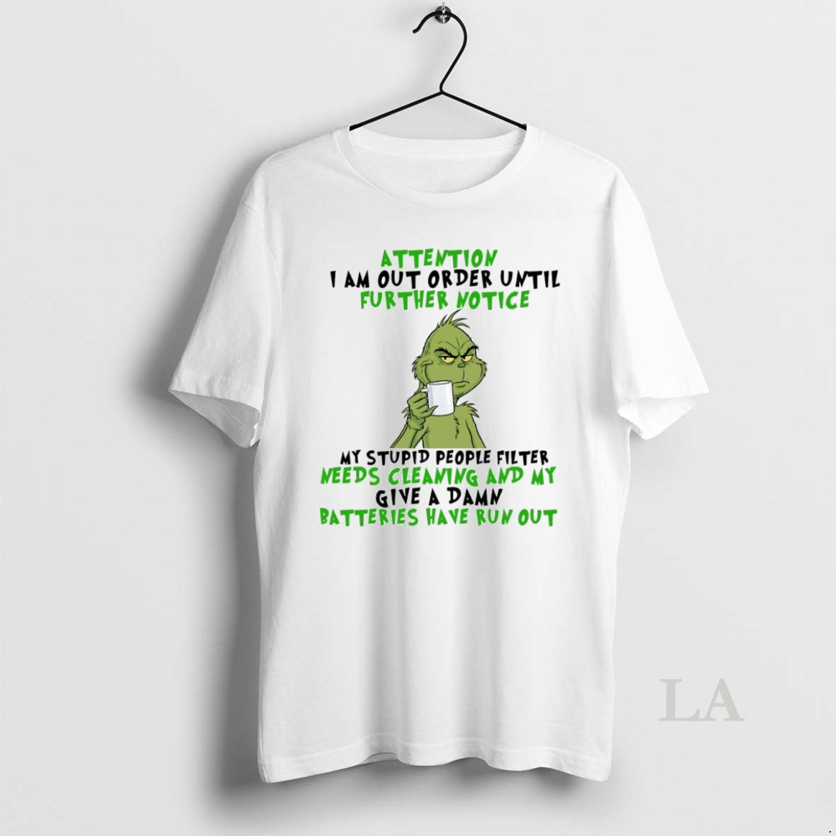 Original Grinch Attention I Am Out Order Until Further Notice Circle T-Shirts, Hoodie, Sweatshirt | PopFlextees.com