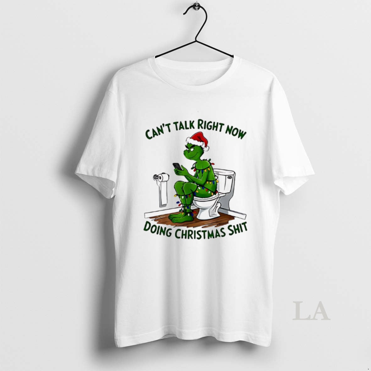 Original Grinch Cant Talk Right Now Doing Christmas T-Shirts, Hoodie, Sweatshirt | PopFlextees.com
