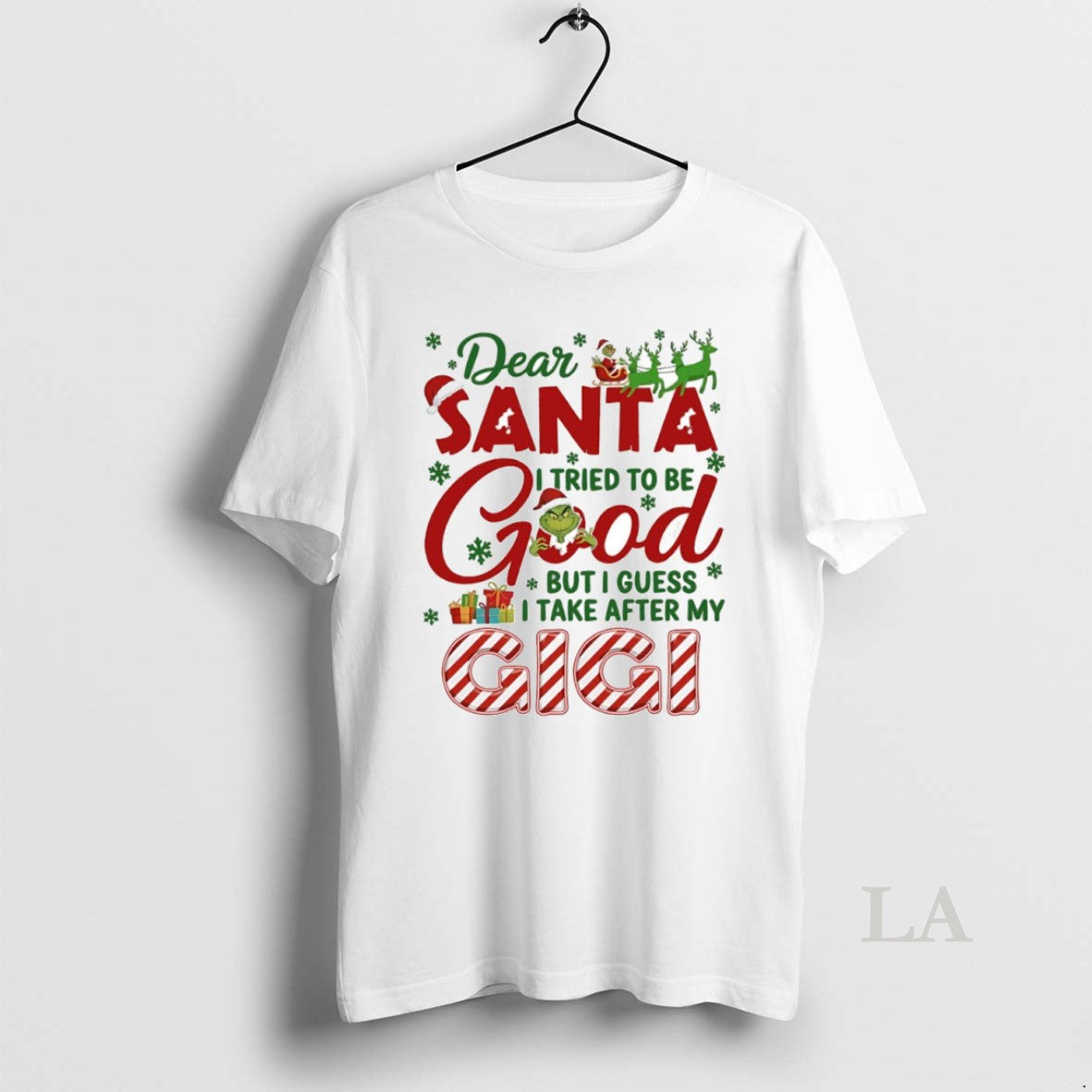Original Grinch Dear Santa I Tried To Be Good But I Guess I Take After T-Shirts, Hoodie, Sweatshirt | PopFlextees.com