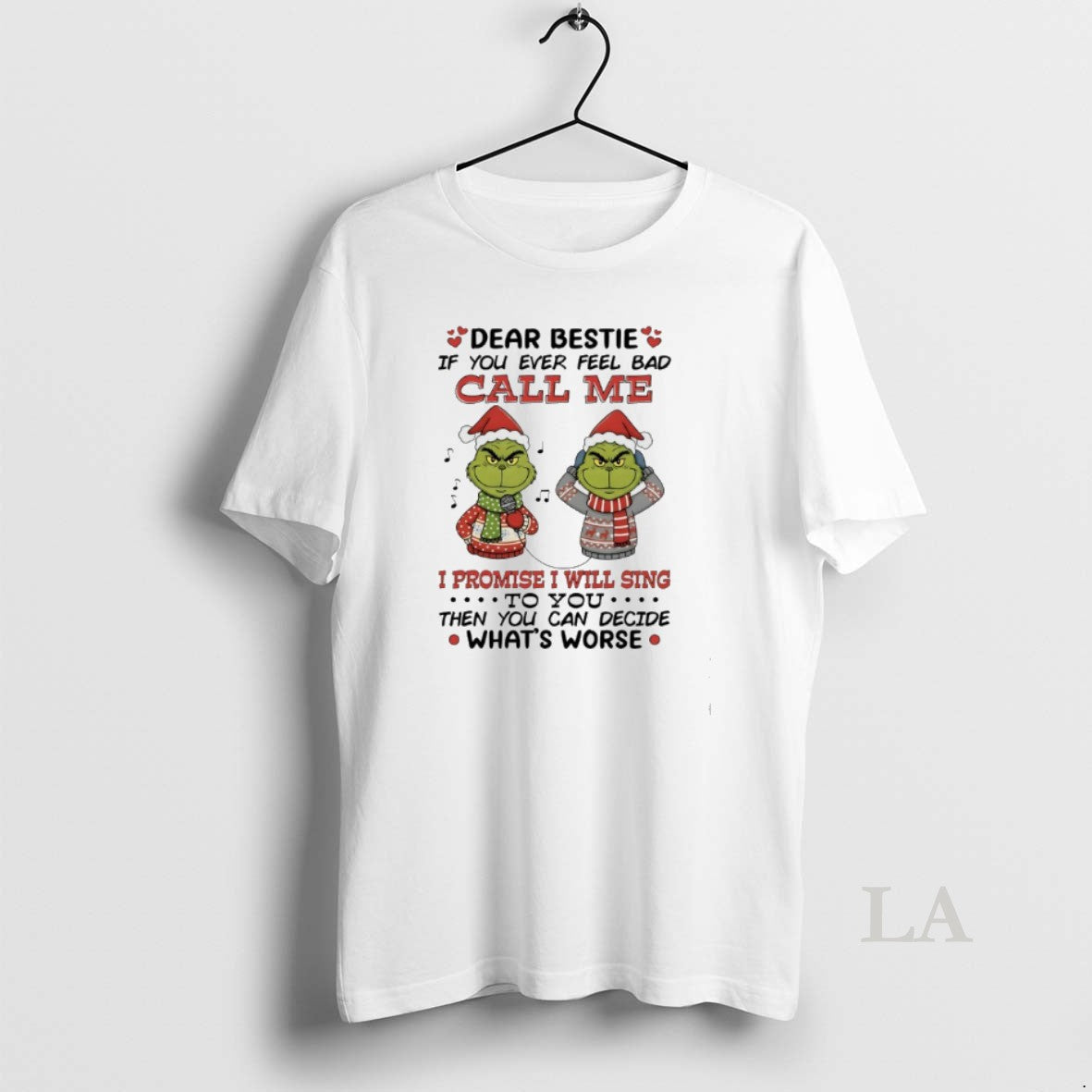Original Grinch Dear Bestie If You Ever Feel Bad Call Me I Promise I Will T-Shirts, Hoodie, Sweatshirt | PopFlextees.com