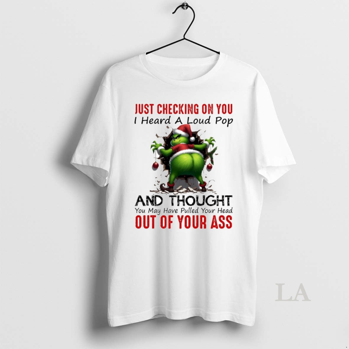 Original Grinch Just Checking On You Out Of Your Ass Circle T-Shirts, Hoodie, Sweatshirt | PopFlextees.com