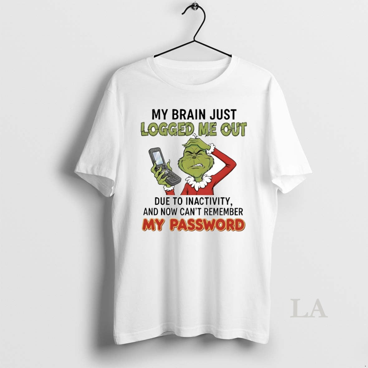 Original Grinch My Brain Just Logged Me Out Circle T-Shirts, Hoodie, Sweatshirt | PopFlextees.com