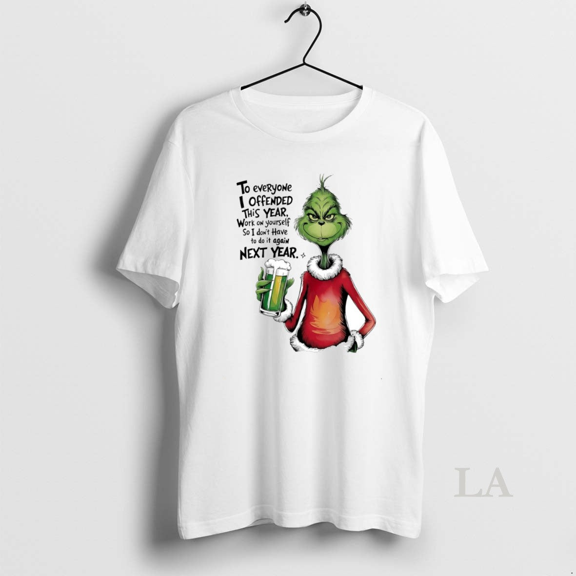 Original Grinch To Everyone I Offended This Year Work On Yourself Circle T-Shirts, Hoodie, Sweatshirt | PopFlextees.com