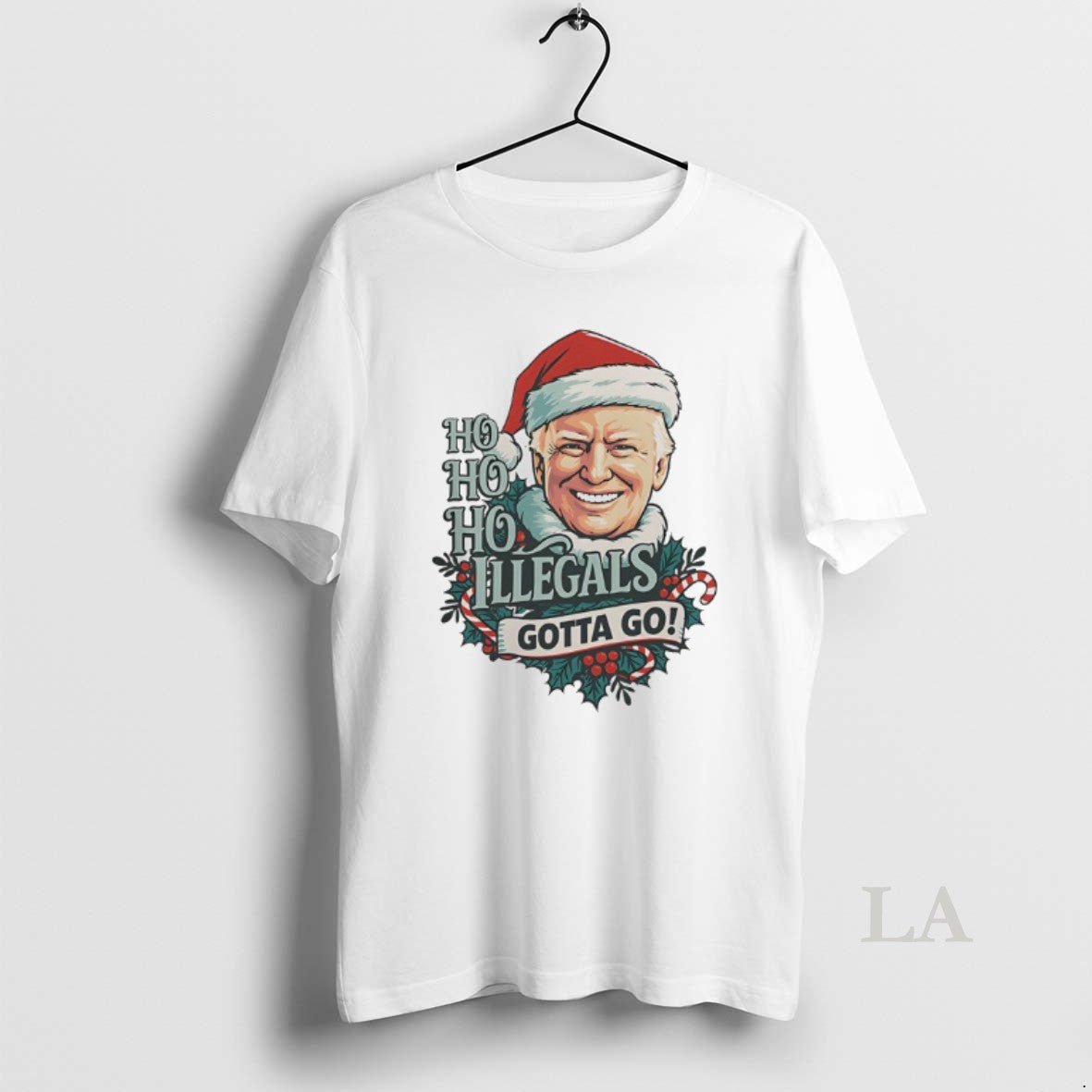 Original Ho Ho Ho Illegals Gotta Go Christmas T-Shirts, Hoodie, Sweatshirt | PopFlextees.com