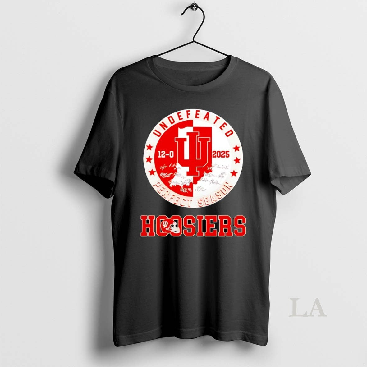 Original Hoosiers Undefeated 2025 Perfect Season Signature T-Shirts, Hoodie, Sweatshirt | PopFlextees.com