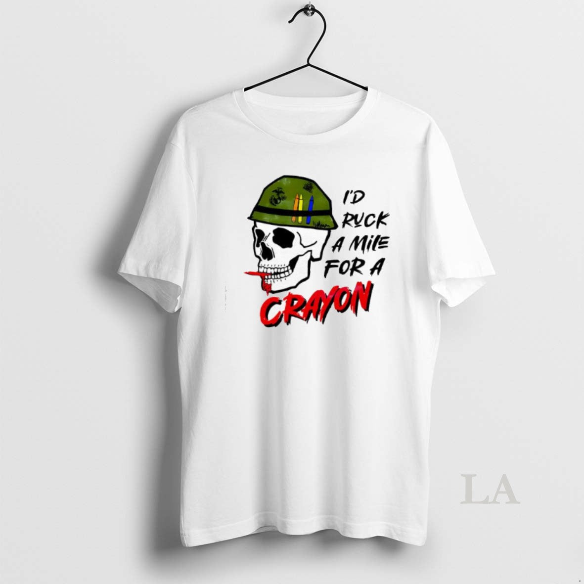 Original Id Ruck A Mile For A Crayon Skull Military Helmet T-Shirts, Hoodie, Sweatshirt | PopFlextees.com