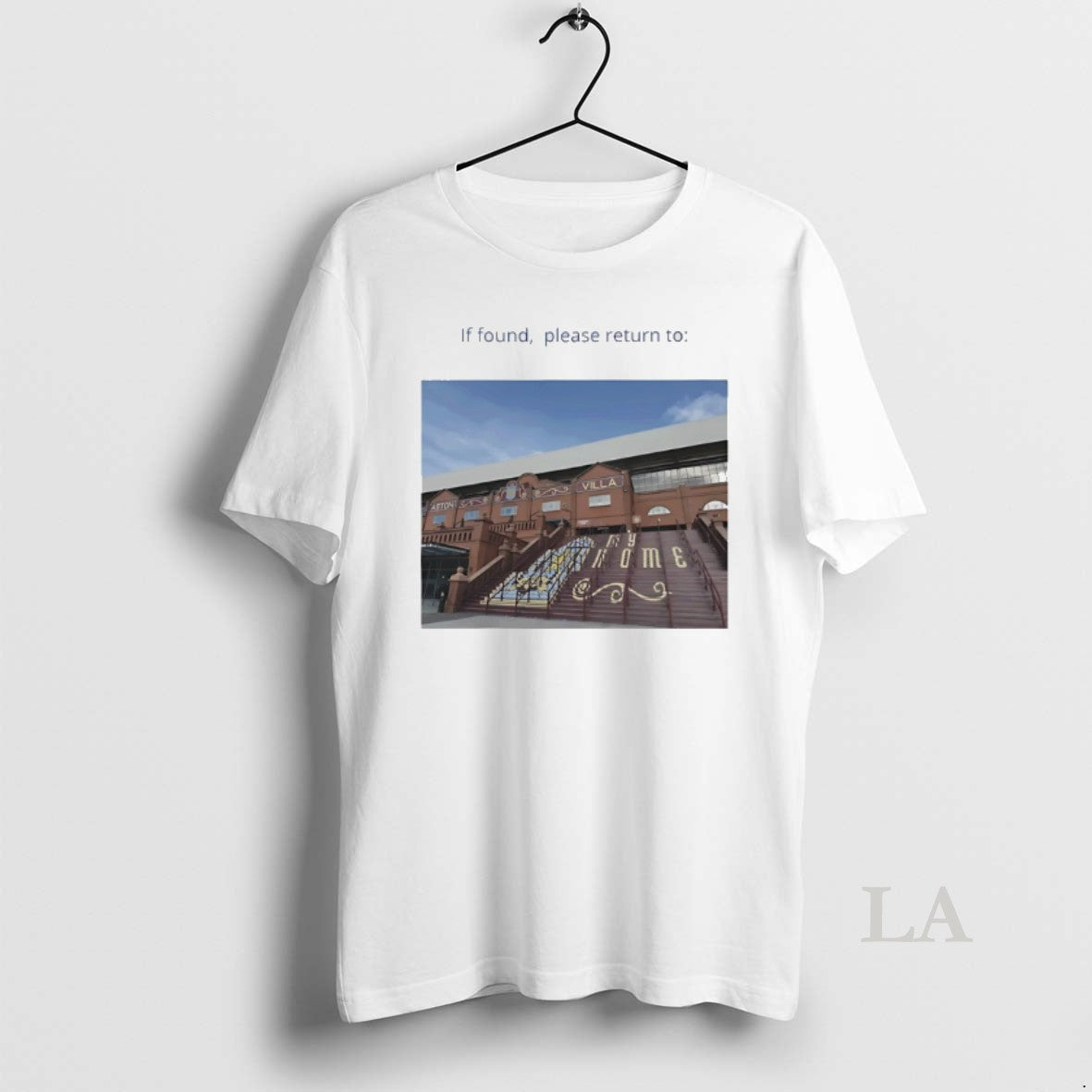 Original If Found Please To Aston Villas Iconic Holte End Steps Graphic T-Shirts, Hoodie, Sweatshirt | PopFlextees.com