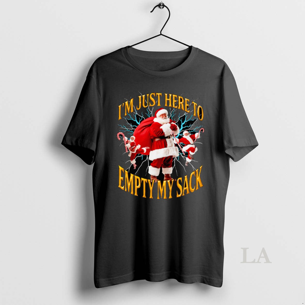 Original Im Just Here To Empty My Sack Santa T-Shirts, Hoodie, Sweatshirt | PopFlextees.com