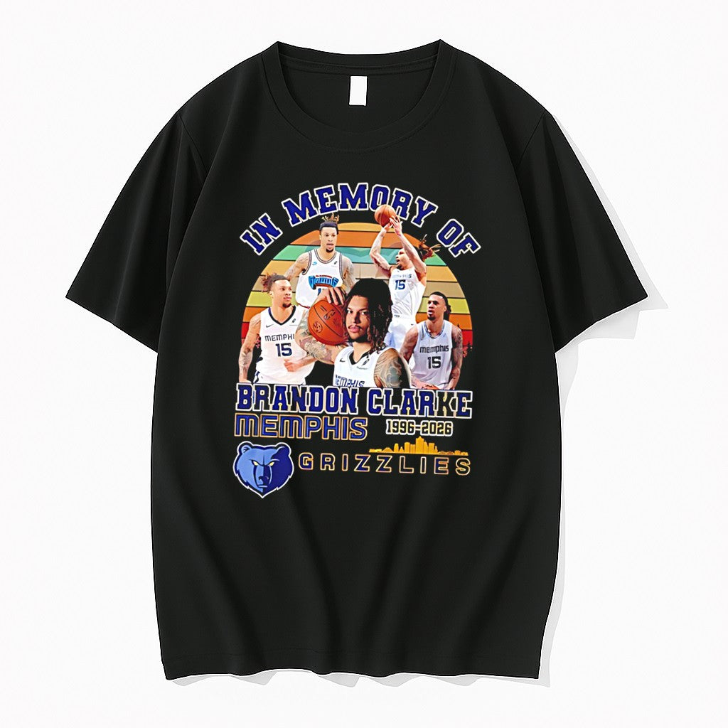 Original In Memory Of Brandon Clarke Memphis Grizzlies 1996 2026 Tee Tshirts