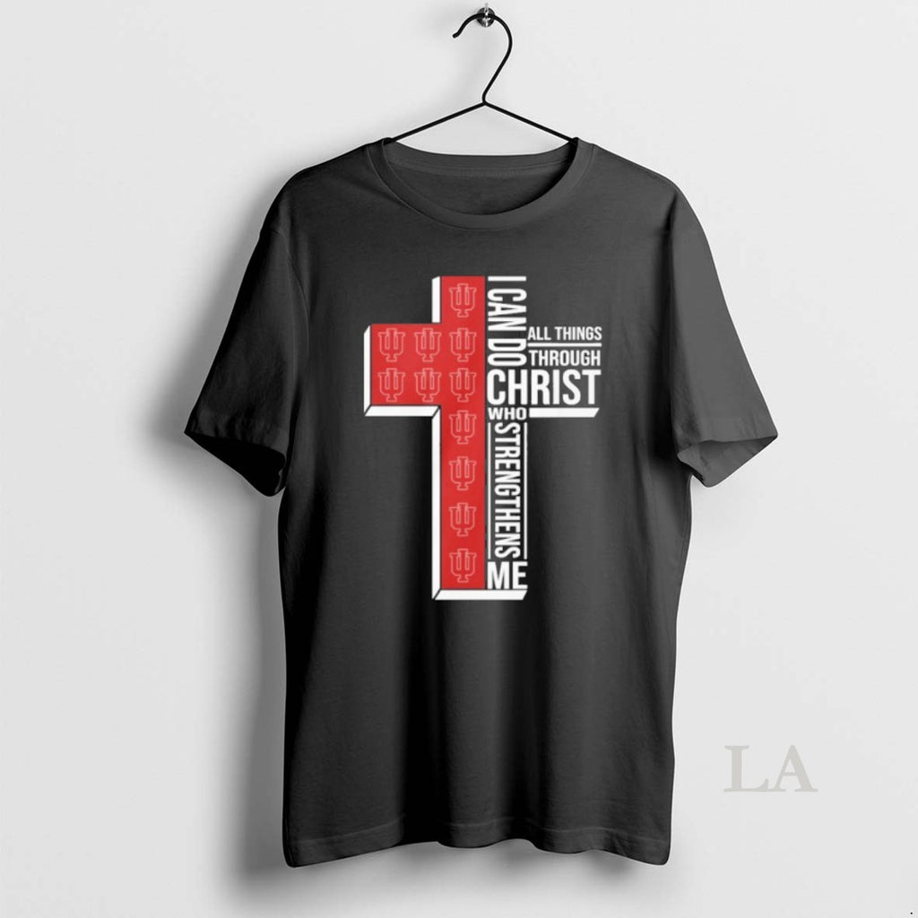 Original Indiana Basketball Logo I Can Do All Things Through Christ Who Strengthens Me T-Shirts, Hoodie, Sweatshirt