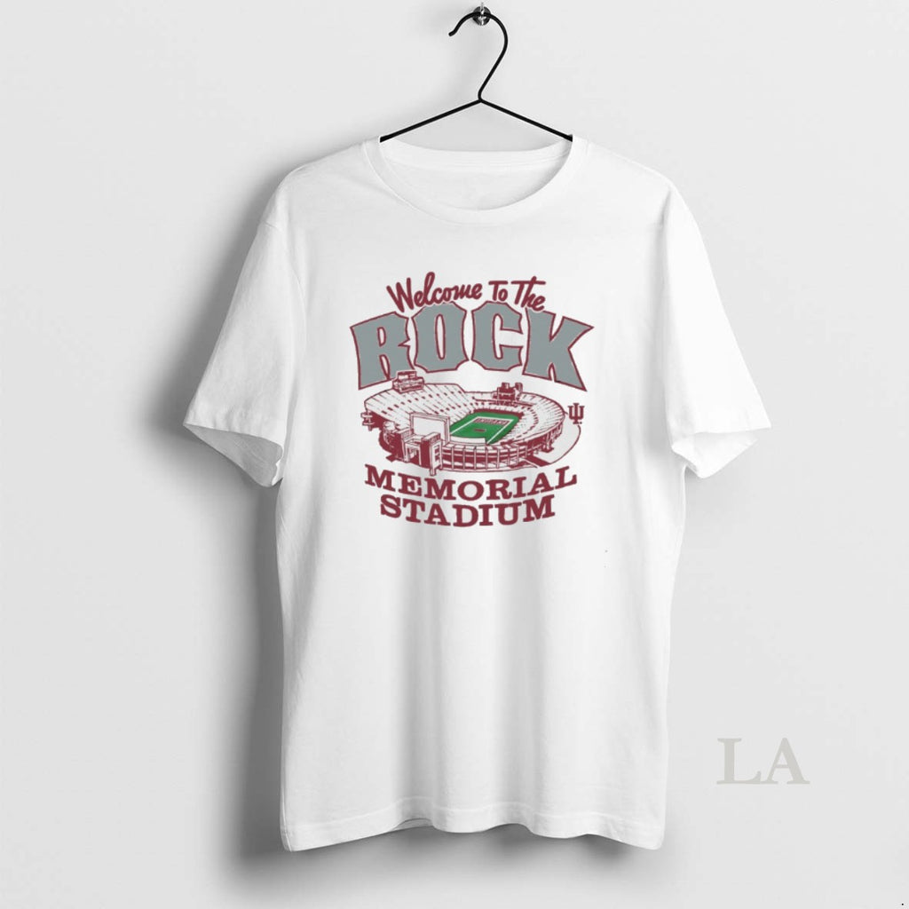 Original Indiana University Welcome To The Rock Memorial Stadium T-Shirts, Hoodie, Sweatshirt | PopFlextees.com