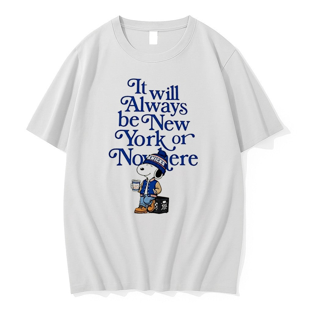 Original It Will Always Be New York Or Nowhere Snoopy Knicks Tee Tshirts Jpg
