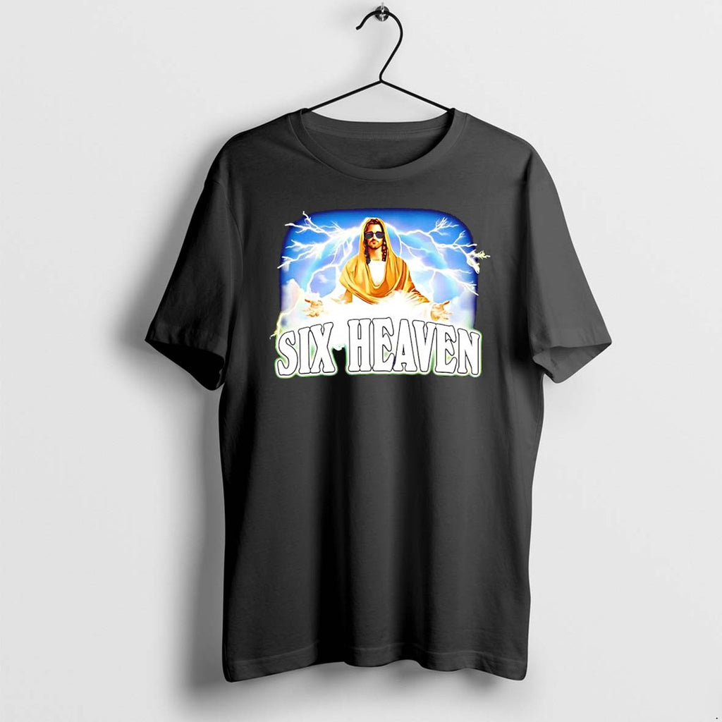 Original Jesus Christ Six Heaven With Lightning Bolt And Clouds Tshirts Jpg