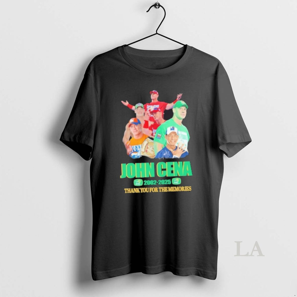Original John Cena 2002 2025 Thank You For The Memories Signature T-Shirts, Hoodie, Sweatshirt | PopFlextees.com