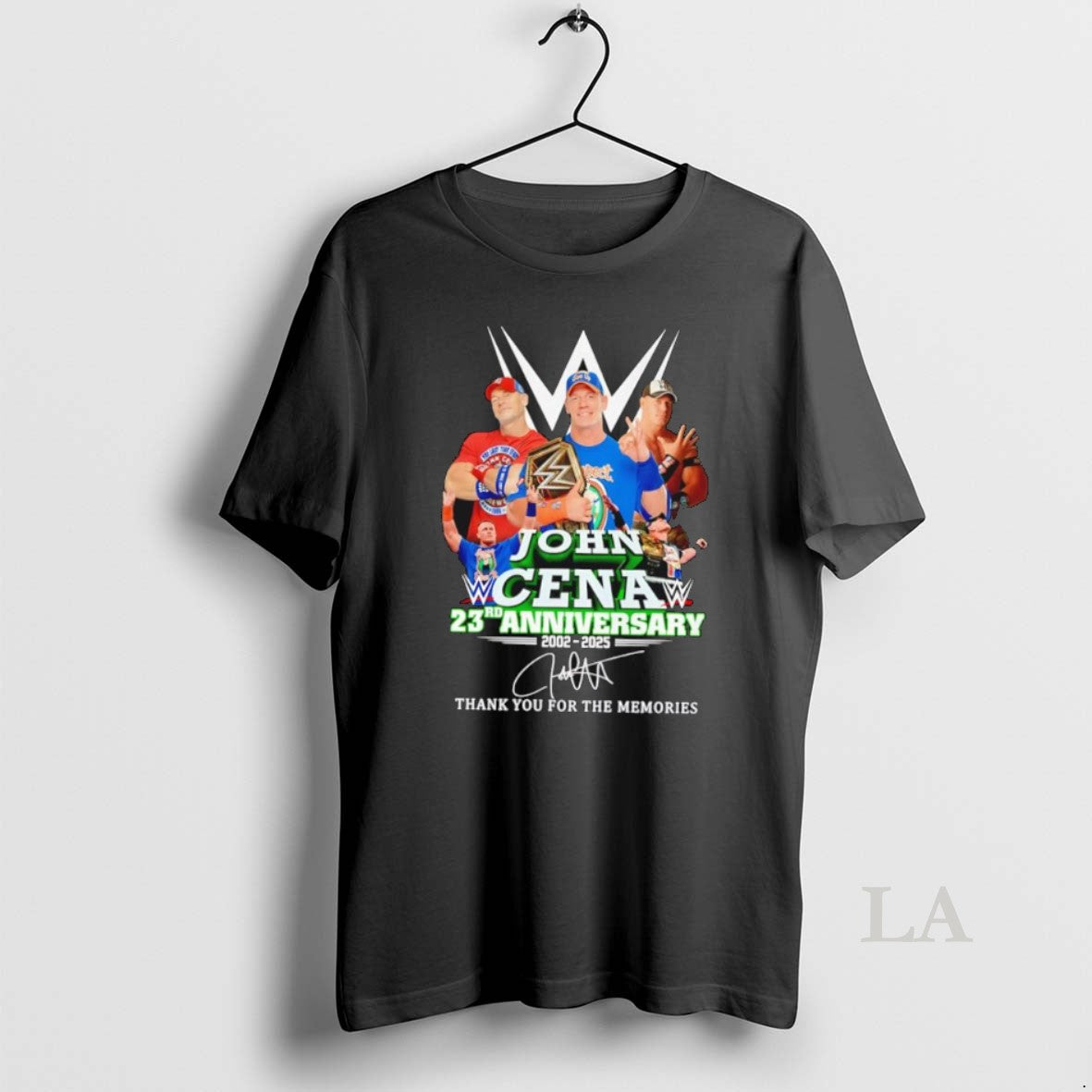 Original John Cena 23rd Anniversary 2002 2025 Thank You Memories Signature T-Shirts, Hoodie, Sweatshirt