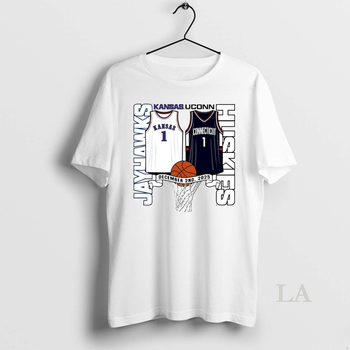 Original Kansas Jayhawks Vs Uconn Huskies Jersey Matchup T-Shirts, Hoodie, Sweatshirt | PopFlextees.com