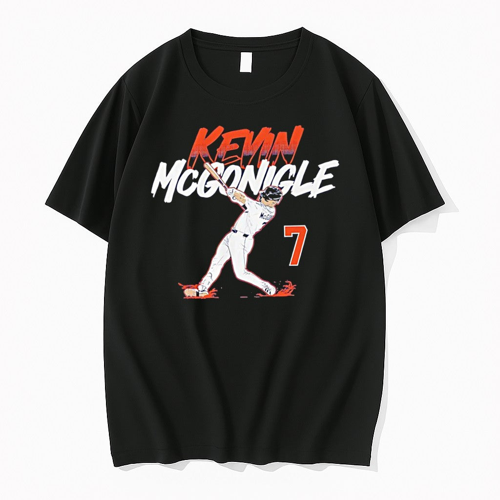 Original Kevin Mcgonigle 7 Detroit Tigers Baseball Slugger Swing Tshirts Jpg
