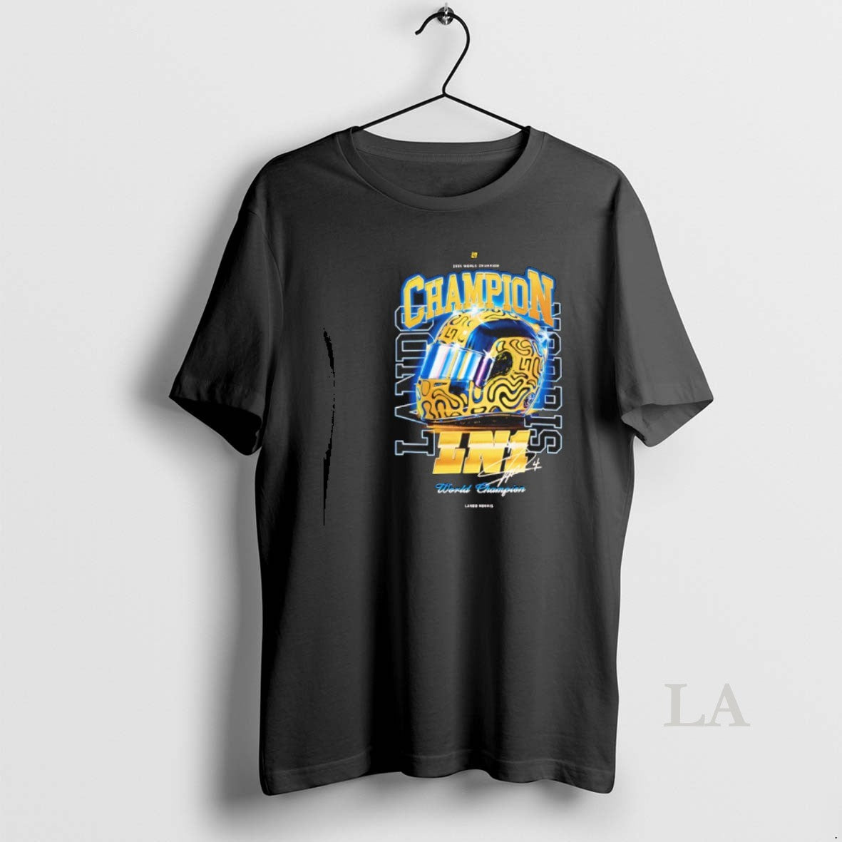 Original Lando 2025 World Champion Signature Helmet T-Shirts, Hoodie, Sweatshirt | PopFlextees.com