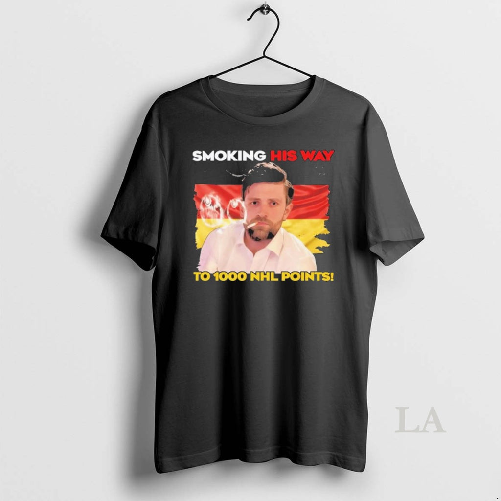 Original Leon Draisaitl Nhl Smoking His Way To 1000 Hockey Points T-Shirts, Hoodie, Sweatshirt | PopFlextees.com