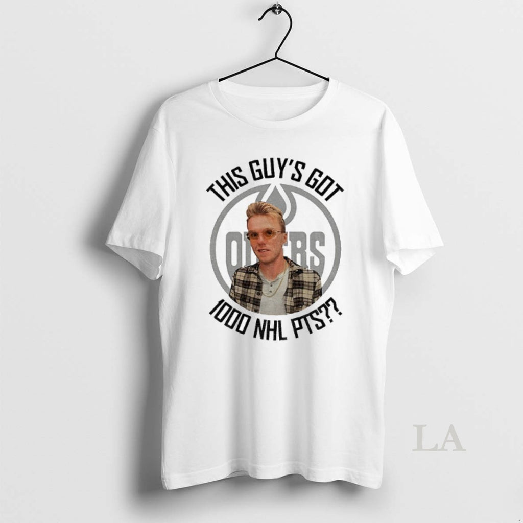 Original Leon Draisaitl Wearing Connor Mcdavid This Guys Got 1000 Nhl Points T-Shirts, Hoodie, Sweatshirt | PopFlextees.com