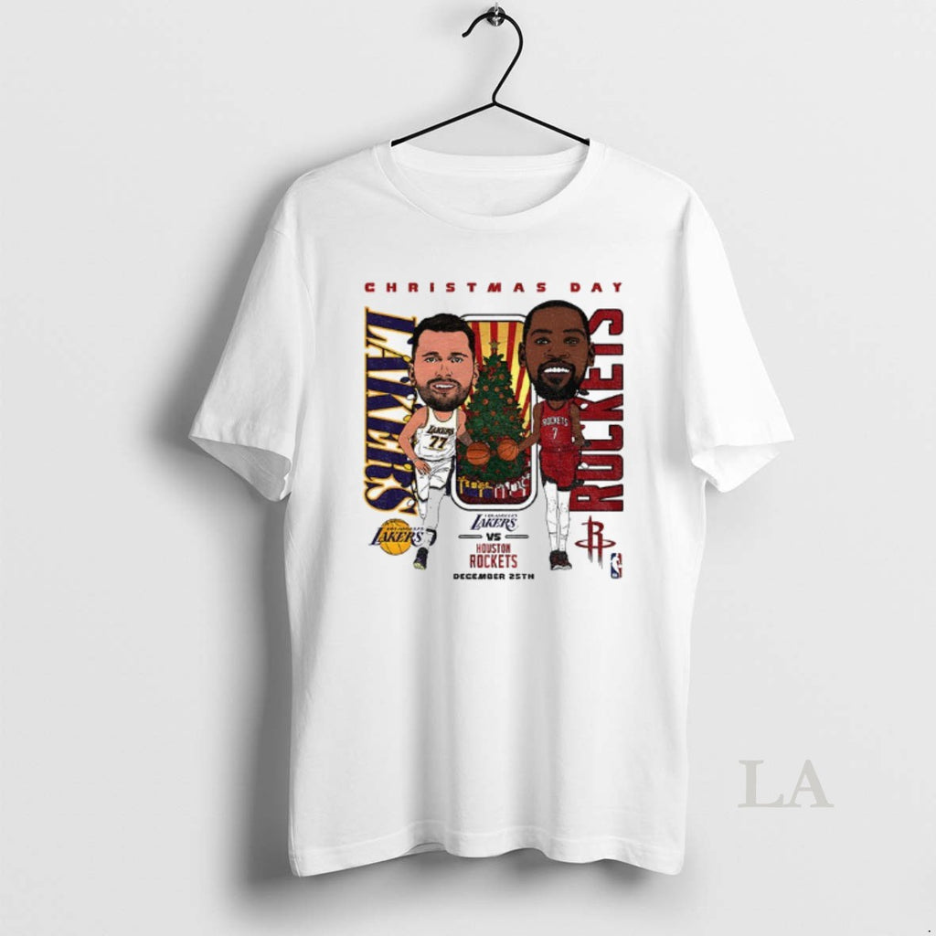 Original Luka Doncic Los Angeles Lakers Vs Kevin Durant Houston Rocket Basketball Christmas Day T-Shirts, Hoodie, Sweatshirt